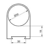 Násuvná montáž pro kulovnici CZ 600 LUX - pro tubus 30 mm - standard