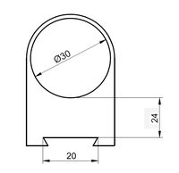 Násuvná montáž pro kulovnici Mauser M18 - pro tubus 30 mm - zvýšená