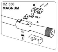 Hledí sestava - CZ 550 Magnum
